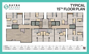 Typical 15th Floor Plan